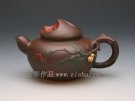 紫砂壶图片：灵猴献寿 - 宜兴紫砂壶网