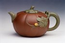 紫砂壶图片：巧色南瓜壶 - 宜兴紫砂壶网