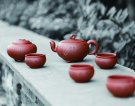 紫砂壶图片：禅香组壶 - 宜兴紫砂壶网