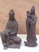 紫砂壶图片：静座观音和送子观音 - 宜兴紫砂壶网