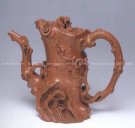 紫砂壶图片：松鼠葡萄桩壶 - 宜兴紫砂壶网