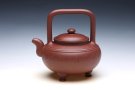 紫砂壶图片：高线三足提梁壶 - 宜兴紫砂壶网