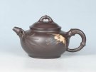 紫砂壶图片：竹叶丹青 - 宜兴紫砂壶网