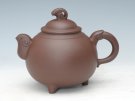 紫砂壶图片：三羊开泰（紫泥） - 宜兴紫砂壶网