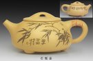 紫砂壶图片：本山绿泥石瓢壶 - 宜兴紫砂壶网
