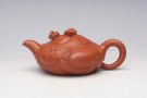 紫砂壶图片：朱泥扁鱼化龙 - 宜兴紫砂壶网