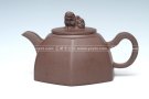 紫砂壶图片：六方狮壶 - 宜兴紫砂壶网
