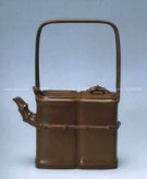 紫砂壶图片：双竹提梁壶 - 宜兴紫砂壶网