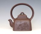 紫砂壶图片：四方提梁750cc - 宜兴紫砂壶网