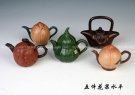 紫砂壶图片：五件花果水平 - 宜兴紫砂壶网