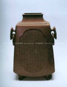 紫砂壶图片：双百福寿瓶 - 宜兴紫砂壶网