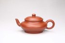 紫砂壶图片：虚扁 朱泥 - 宜兴紫砂壶网