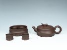 紫砂壶图片：雅竹组壶 - 宜兴紫砂壶网