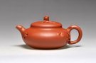 紫砂壶图片：全手工《暗香》泥料：朱泥 容量：230cc - 宜兴紫砂壶网