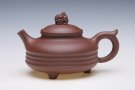 紫砂壶图片：三足线韵壶 - 宜兴紫砂壶网