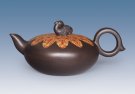 紫砂壶图片：神鸟（黑） - 宜兴紫砂壶网