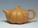 紫砂壶图片：金色南瓜壶 - 宜兴紫砂壶网
