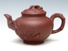紫砂壶图片：松鼠葡萄（紫泥）大600ML   中400ML  小300ML - 宜兴紫砂壶网