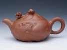 紫砂壶图片：鱼化龙（朱泥） - 宜兴紫砂壶网