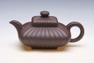 紫砂壶图片：四方筋纹如意 - 宜兴紫砂壶网