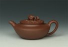 紫砂壶图片：汉扁寿桃 - 宜兴紫砂壶网