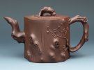 紫砂壶图片：腰圆梅桩 - 宜兴紫砂壶网