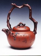 紫砂壶图片：东坡提梁壶 - 宜兴紫砂壶网