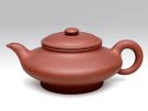 紫砂壶图片：虚扁壶  泥料：原矿清水泥  容量：350CC - 宜兴紫砂壶网