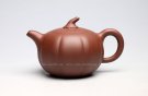 紫砂壶图片：《甜瓜》泥料：清水泥 容量：250cc - 宜兴紫砂壶网