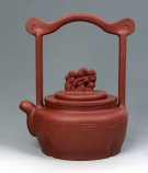 紫砂壶图片：静石唐井栏提梁 - 宜兴紫砂壶网