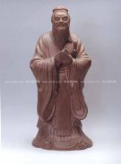 紫砂壶图片：孔子(雕塑) - 宜兴紫砂壶网