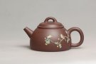 紫砂壶图片：泥绘半瓢 - 宜兴紫砂壶网