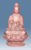 紫砂壶图片：中莲座净瓶观音 - 宜兴紫砂壶网