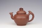 紫砂壶图片：何叶鸳鸯壶 清水泥 - 宜兴紫砂壶网