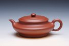 紫砂壶图片：虚扁壶 大红袍 - 宜兴紫砂壶网