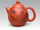 紫砂壶图片：朱砂龙蛋  泥料：朱砂泥  容量：400CC - 宜兴紫砂壶网