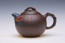紫砂壶图片：凤穿牡丹 - 宜兴紫砂壶网