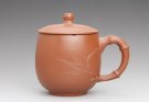 紫砂壶图片：朱泥盖杯 - 宜兴紫砂壶网