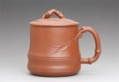 紫砂壶图片：朱泥盖杯 - 宜兴紫砂壶网