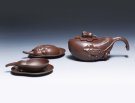 紫砂壶图片：紫茄茶具 - 宜兴紫砂壶网