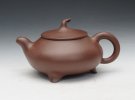 紫砂壶图片：三足茄形壶 - 宜兴紫砂壶网