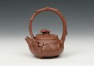 紫砂壶图片：灵芝提梁壶 - 宜兴紫砂壶网