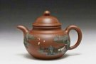 紫砂壶图片：泥绘掇球壶（张志清泥绘） - 宜兴紫砂壶网
