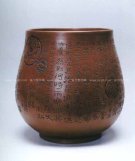 紫砂壶图片：岳阳楼古韵瓶 - 宜兴紫砂壶网