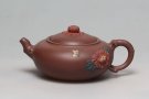 紫砂壶图片：彩蝶牡丹壶 - 宜兴紫砂壶网