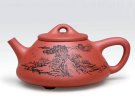 紫砂壶图片：子冶石瓢  泥料：红皮龙清水泥  容量：300CC - 宜兴紫砂壶网