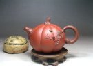 紫砂壶图片：朱泥南瓜壶 - 宜兴紫砂壶网